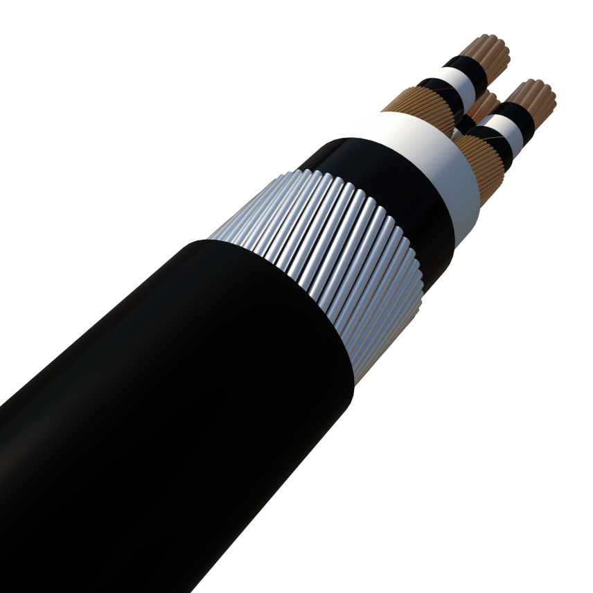 Hydrocarbon resistant  & fire retardant, 3C Cu Cond. CTS, GSTA and PVC sheath