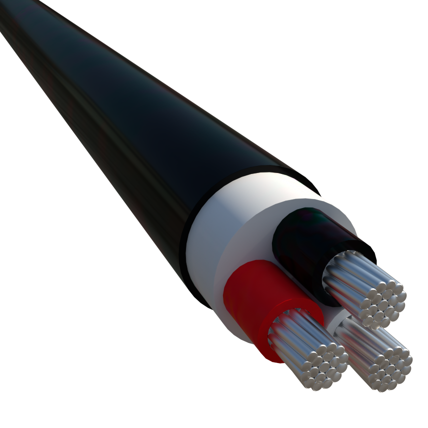 AL, Unarmored, multicore XLPE insulation, PVC sheathed 