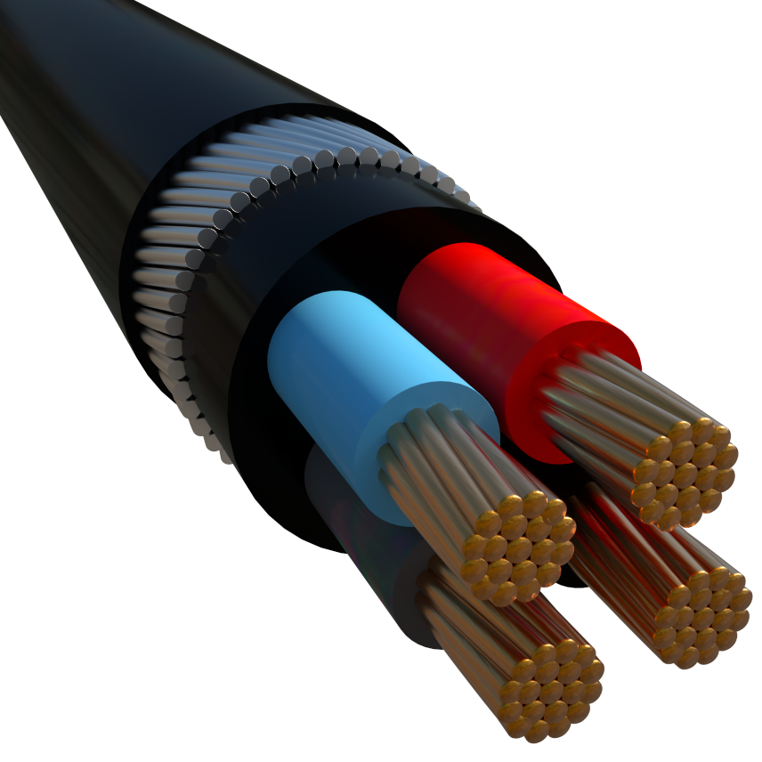 M1NXR, SWA Armored, XLPE insulated, PVC sheathed